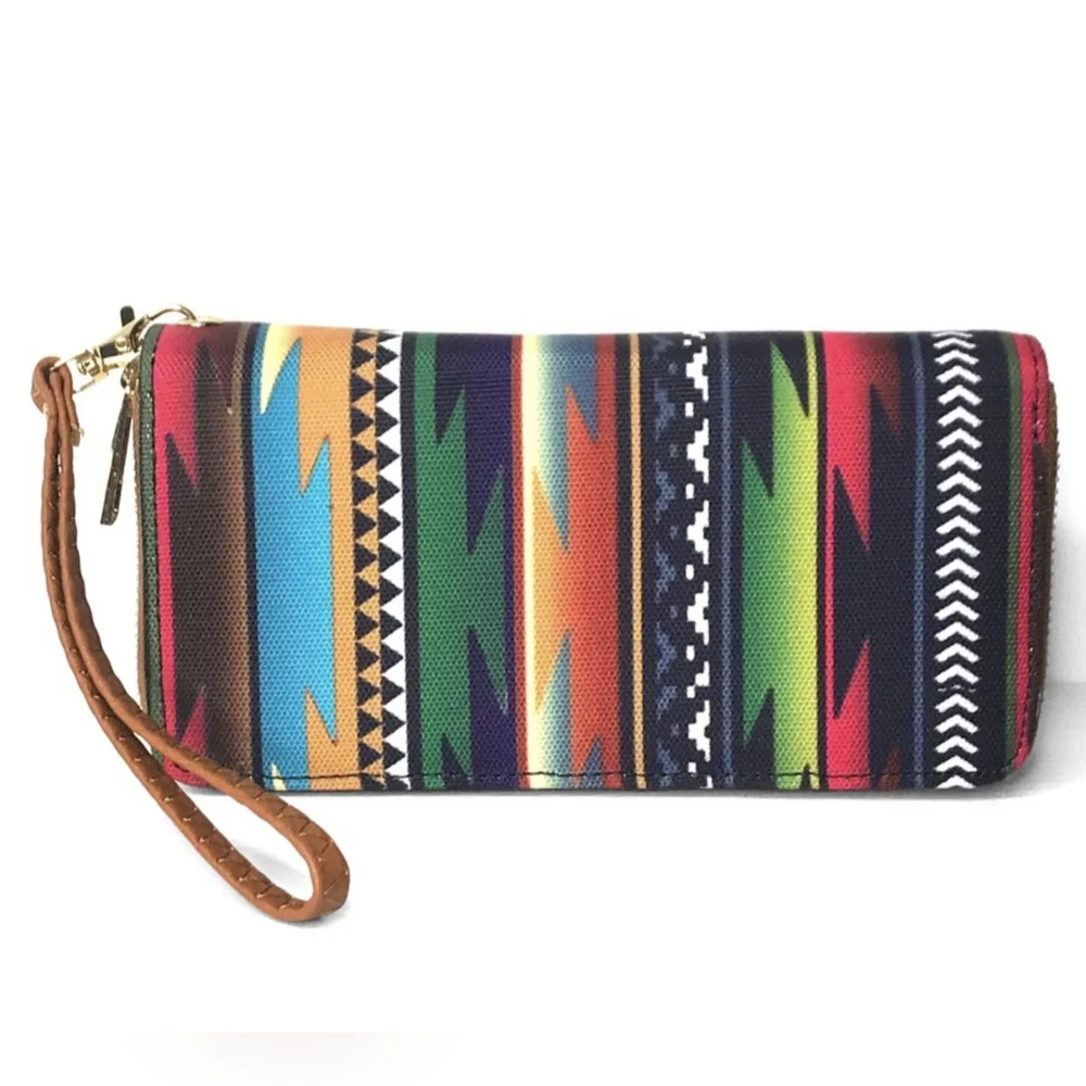 Last ONE! Vibrant Double Decker Wallet with Detachable Wristlet Strap - Picture 6 of 7
